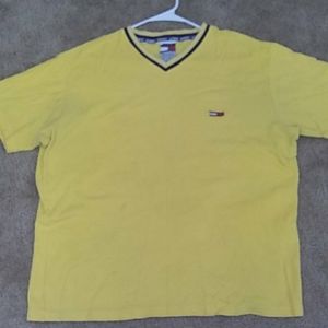 Vintage Tommy Jeans waffle weave vneck Tee